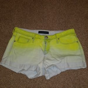 Neon ombre denim short